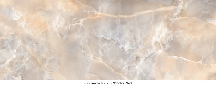 Light Brown Marble Design With Onyx Design Natural Marble High Gloss Surface.