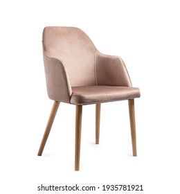 Light brown modern chair isolated - Shutterstock ID 1935781921