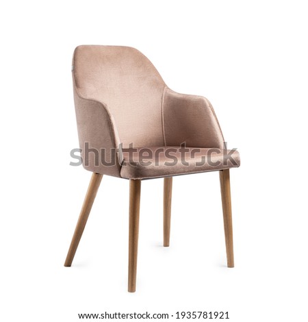 Light brown modern chair isolated