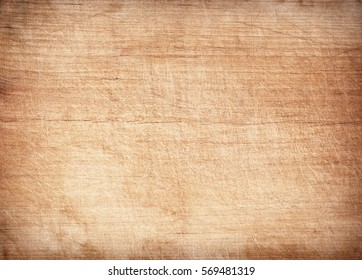 Light Brown Scratched Wooden Cutting Board. Wood Texture