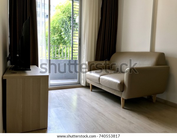 Light Brown Sofa Which Placed On Stock Photo Edit Now