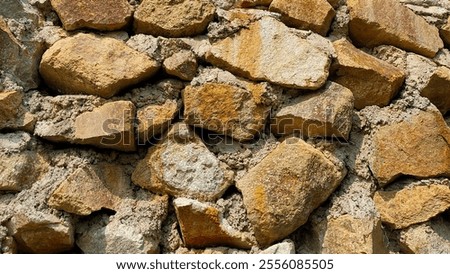 light brown stone foundation pattern