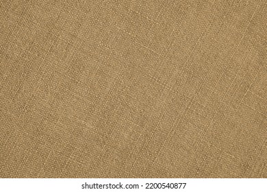 Light Brown Woven Surface Close Up. Linen Textile Texture. Fabric Handicraft Glamorous Background. Textured Braided Home Backdrop. Len Wallpaper. Macro