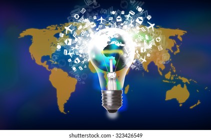 Light bulb with application