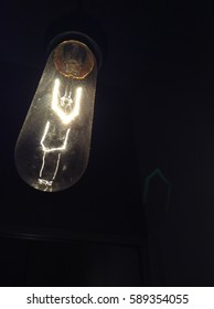 light bulb in dark