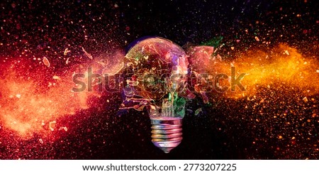 Light bulb explosion high speed photo