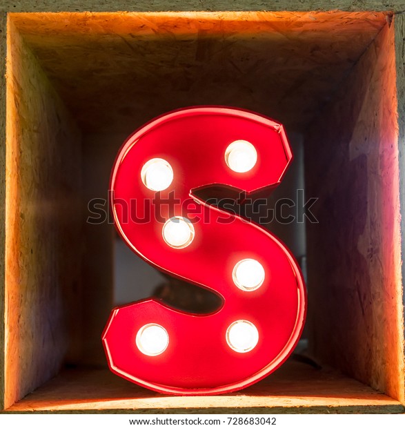 Light Bulb Glowing Letter Alphabet Character Stock Photo 728683042 ...