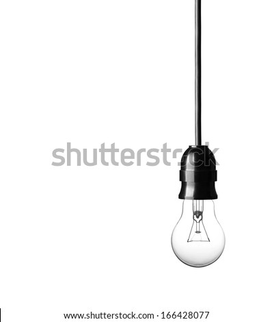 Light bulb isolated on white background