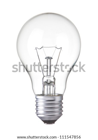 Light bulb, isolated, Realistic photo image