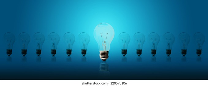 blue light bulb images stock photos vectors shutterstock https www shutterstock com image photo light bulb lamps on blue background 120573106