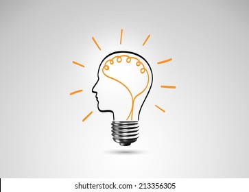 Light Bulb Metaphor For Good Idea, Inspiration Concept