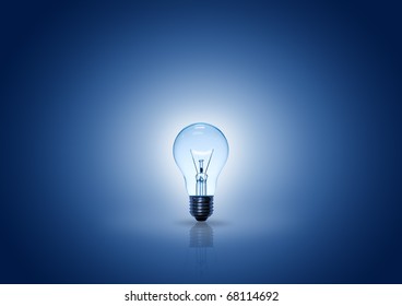 blue light bulb images stock photos vectors shutterstock https www shutterstock com image photo light bulb on blue background 68114692