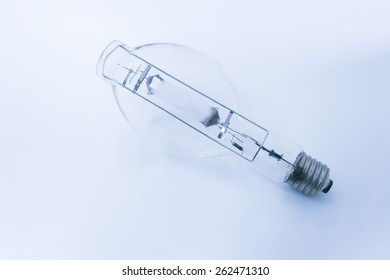 Light Bulb On Bluebackground 