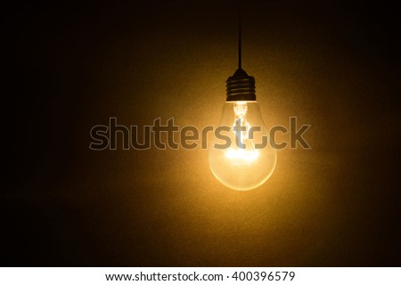 light bulb on dark background, concept of creativity.