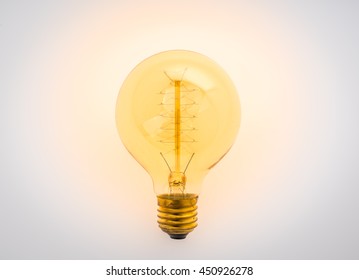 Light Bulb On White Background