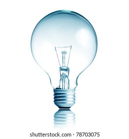 Light Bulb On White Background