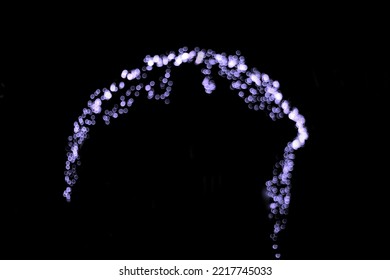 Light Bulb Overlay. Abstract Bokeh Light Background. Abstract Bokeh Background. Light Bulb Decoration. Christmas Or Wedding Lights Isolated On Black Background. String Wired Bulbs On Black Background.