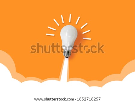 Light bulb rocket launch for idea boost