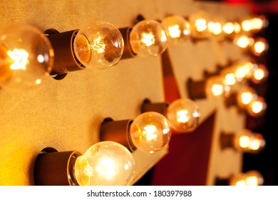 Light bulbs abstract background.