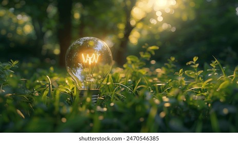 Light bulbs convey the concept of energy. Business idea concept, CSR concept - Powered by Shutterstock