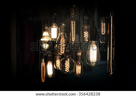 light bulbs in the dark