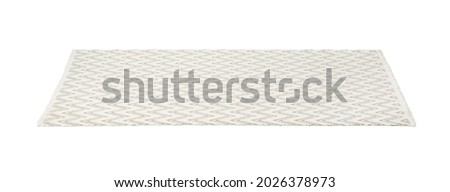 Light carpet with geometric pattern isolated on white