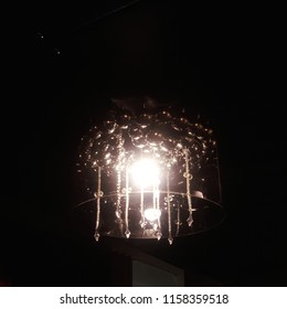light chandalier in dark