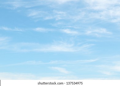 Light Clouds In The Blue Sky