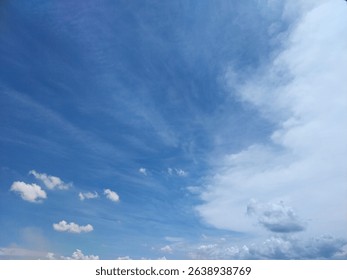 Light Clouds Floating In Blue Sky