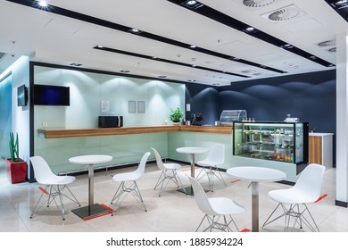 Light colored office canteen at the business center.