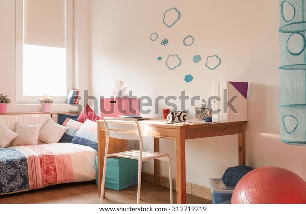 Light Cozy Room Modern Teenage Girl Stock Photo Edit Now