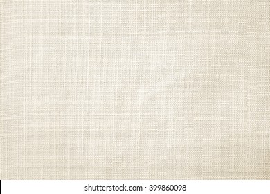Light Cream Linen Fabric Texture Wallpaper Background.