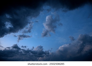 dark night sky clouds