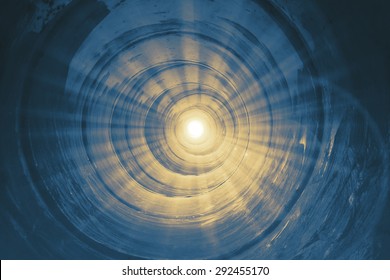 light from Dark-blue tunnel 
