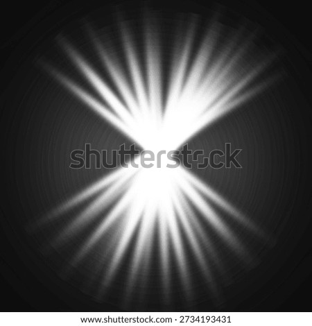 Light Diffraction and Interference Pattern – Radiating Streaks on Dark Background
