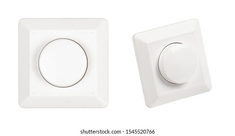 Light Dimmer Wall Switch Isolated On White