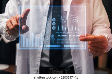 light doctor screen scanning human body - Shutterstock ID 2203857441