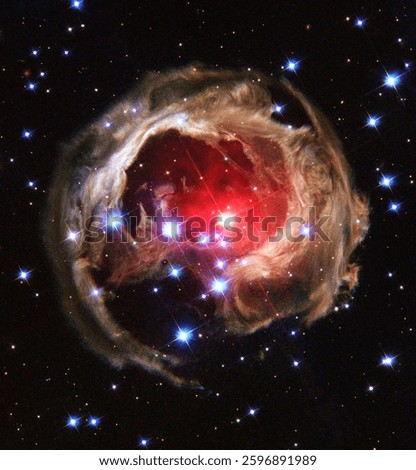 Light Echo illuminates dust around supergiant star V838 Monocerotis. 