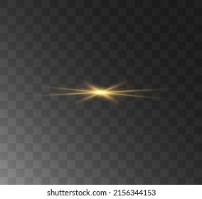 Light flare effect isolated on transparent background. Lens flare, sparkles, bokeh, shining star with rays concept. Abstract luminous explosion - Shutterstock ID 2156344153