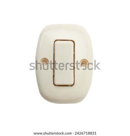 Light flip switch power control concept item single one isolated white background