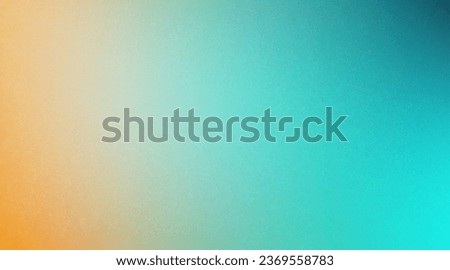 Light grainy background teal blue and orange retro summer noise texture, pastel abstract gradient wide banner header backdrop