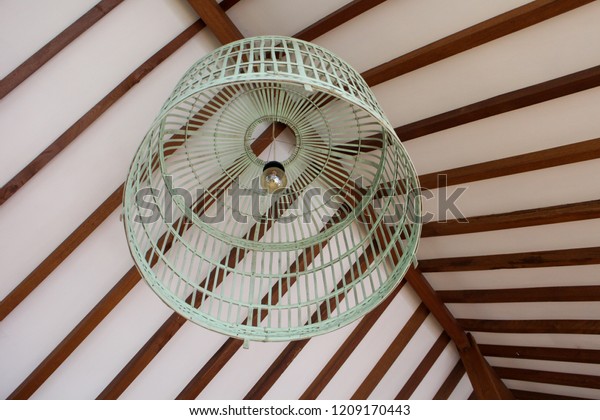 Light Green Bird Cage Made Bamboo Stock Photo Edit Now