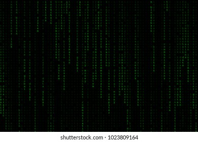Light green digital text wording background matrix falling from top.