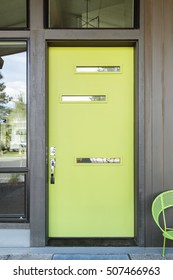 Light Green Front Door 