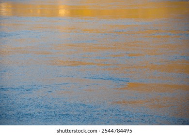 Light green lake surface pattern background image covered with ripples