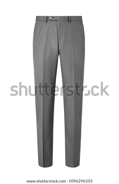 Light Grey Formal Mens Trousers Isolated Stock Photo 1096296503 ...