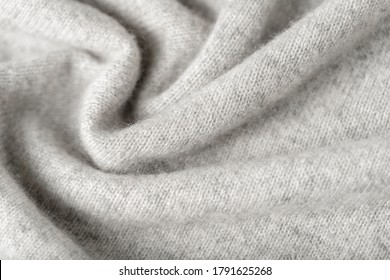 Light Grey Luxury Pure Cashmere Texture As  Background With Copy Space