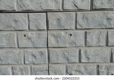 Light Grey Unpainted Brick Veneer Wall Texture