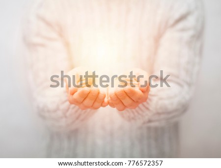 Similar – Image, Stock Photo A hand in light and shadow