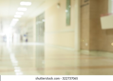 The Light Of Hope On Blur Hospital Corridor